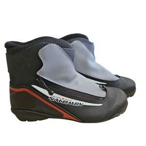 Salomon Escape 6 Pilot Cross Country Ski Boot Black Grey Red SNS Pilot Binding 8